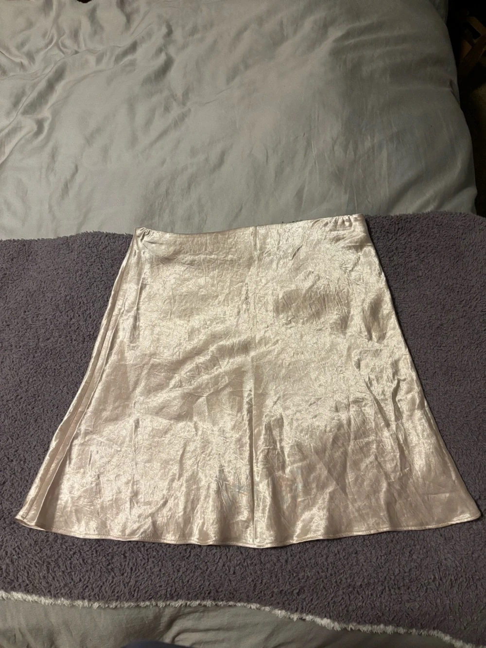 Silky midi skirt